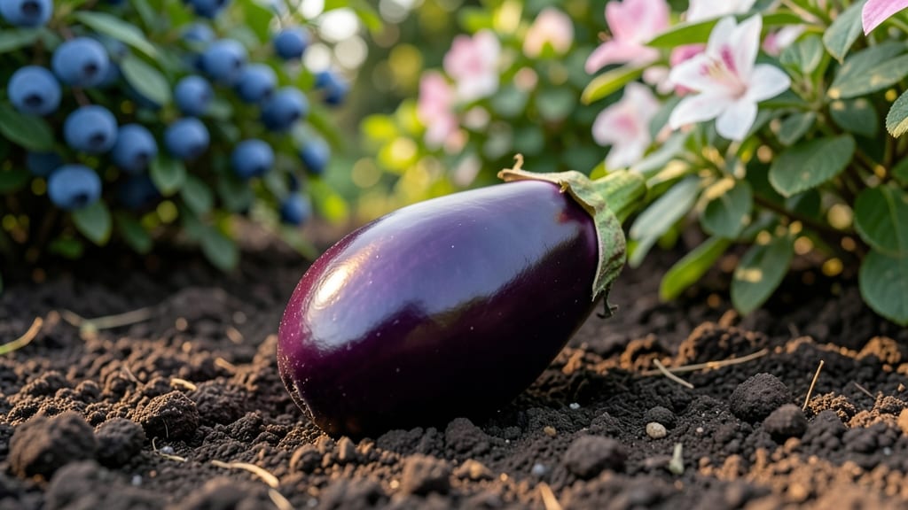 Eggplant with Dark Purple Skin