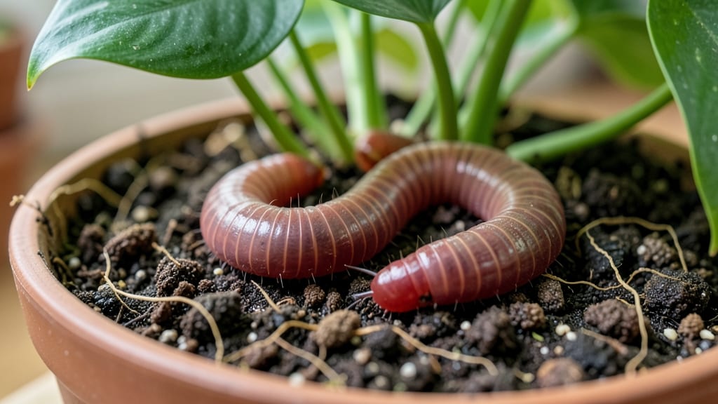 Worms in Plant Soil Indoor: Natural Removal Without Harming Roots