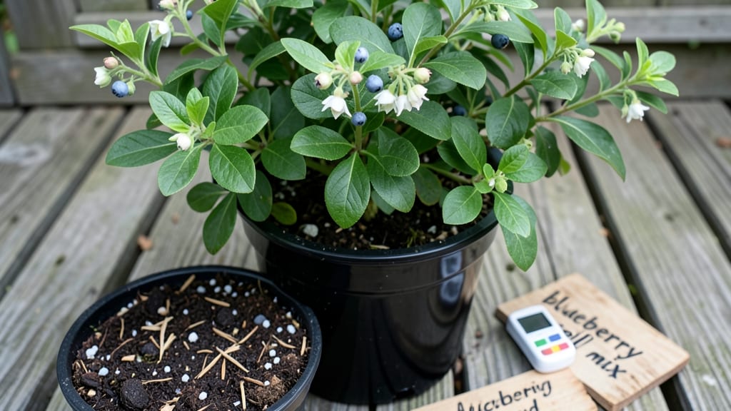 Soil for Blueberry Plants in Containers: Acidic Loam Mix for Thriving Harvests