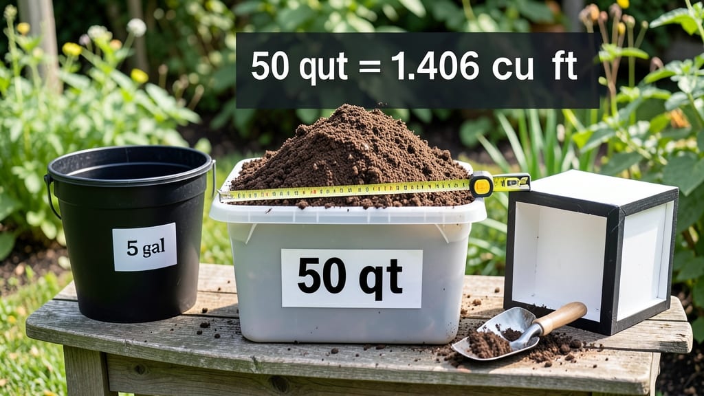 50 Quarts of Soil Is How Many Cubic Feet: Exact Conversion and Simple Math