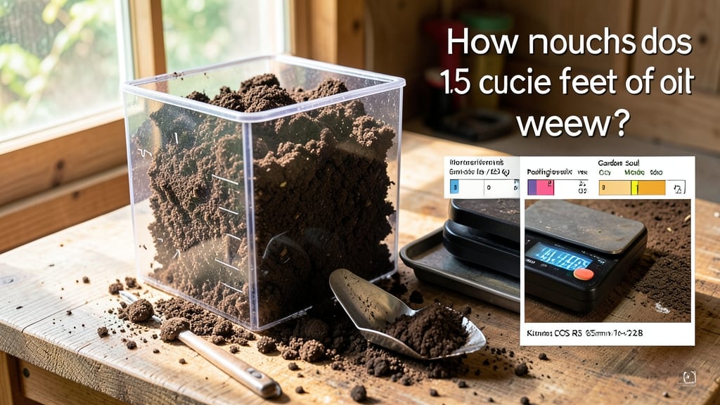 How Much Does 1.5 Cubic Feet of Soil Weigh: Exact Pounds by Density Type