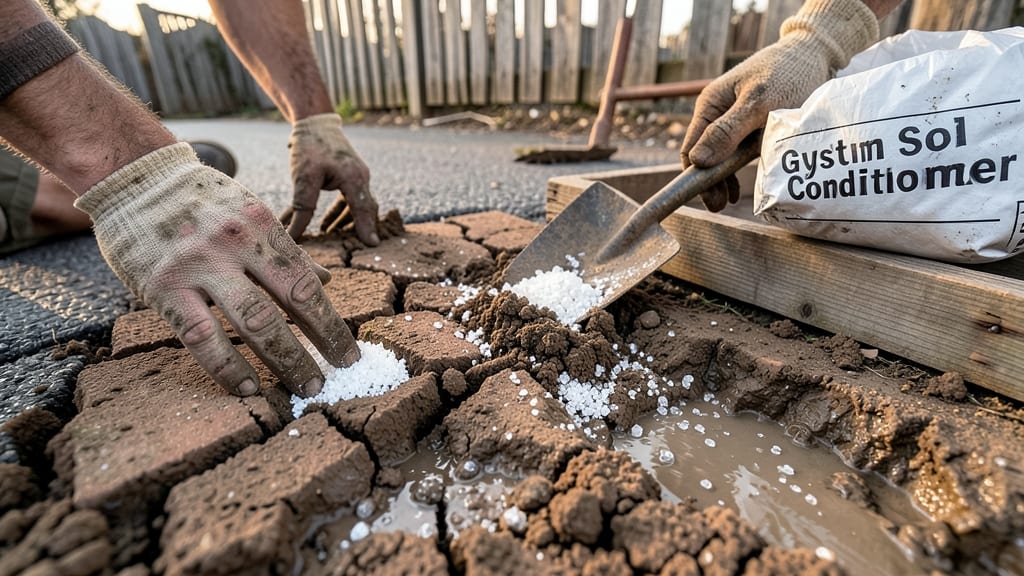 Clay Soil Amended with Gypsum