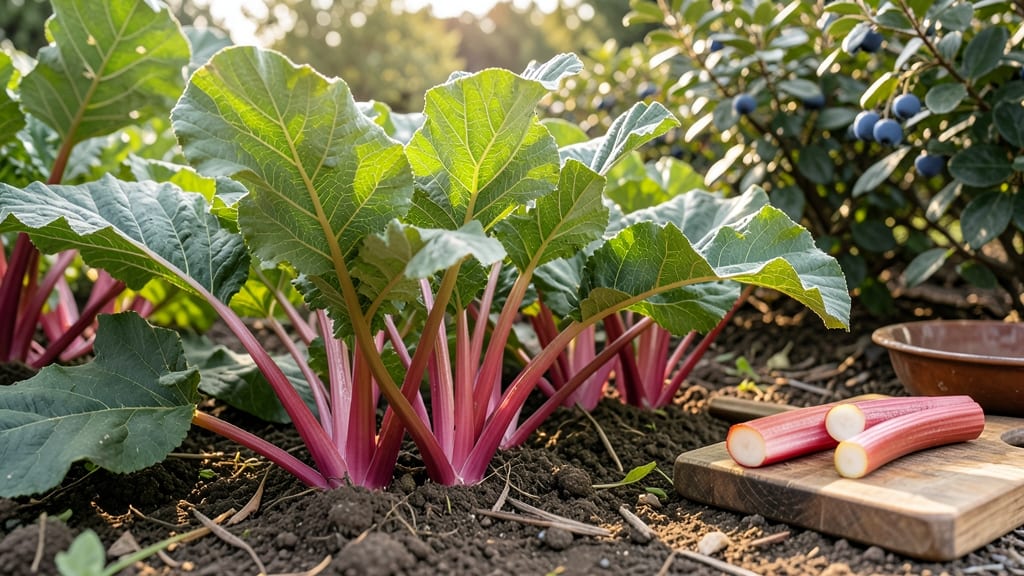 Rhubarb Stems for Tart Harvests