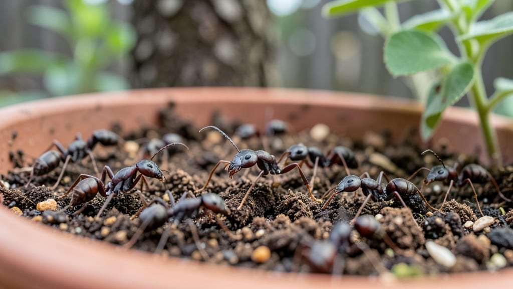 Ants in Soil of Potted Plants: Natural Barriers That Work in Minutes