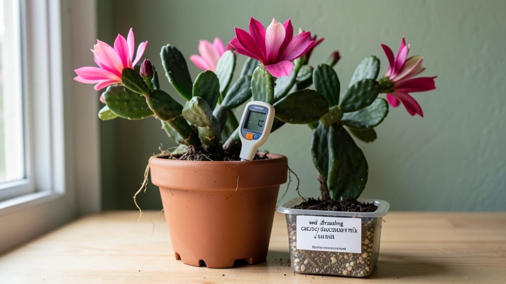 What Kind of Soil for Christmas Cactus: The 3-Layer Mix for Blooms All Year