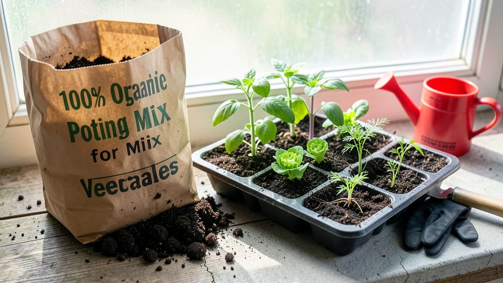 Organic Vegetable Potting Soil: Loose, Nutrient-Dense Mix for Bountiful Harvests