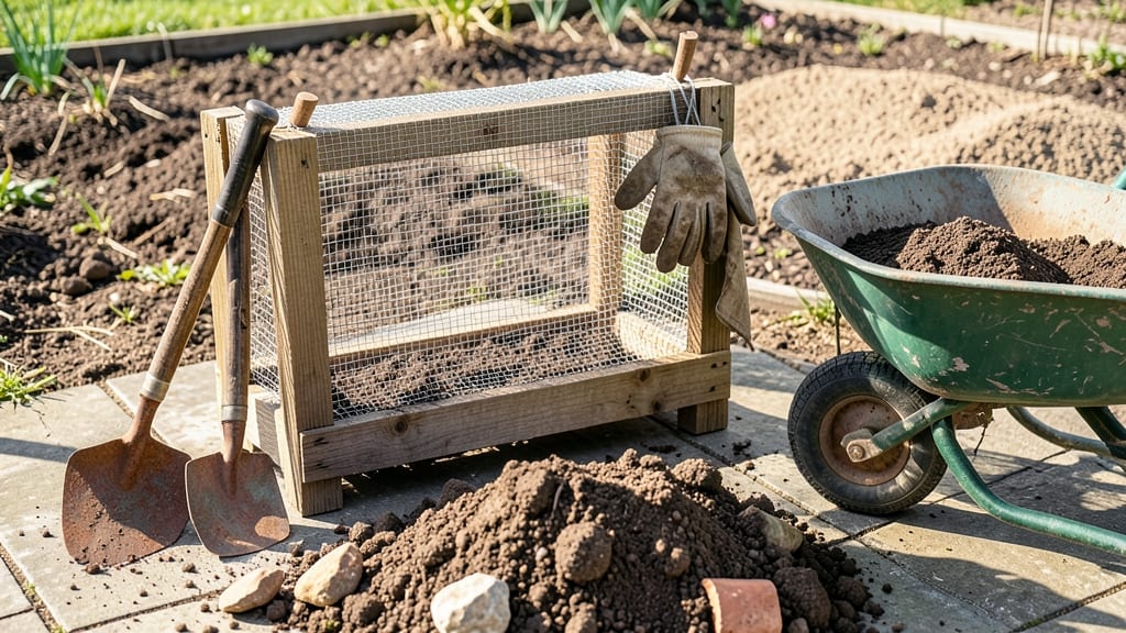 Topsoil Screener Homemade: DIY Acidic Loam for Blueberry Bushes