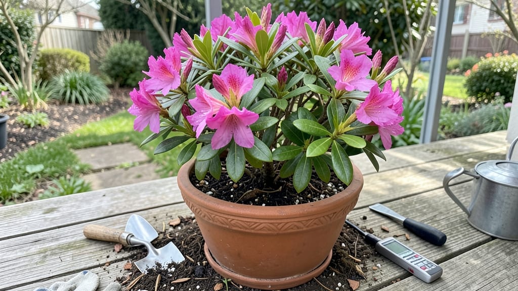 Azalea Potting Soil Mix: Acidic Loam Blend for Vibrant, Thorn-Free Blooms
