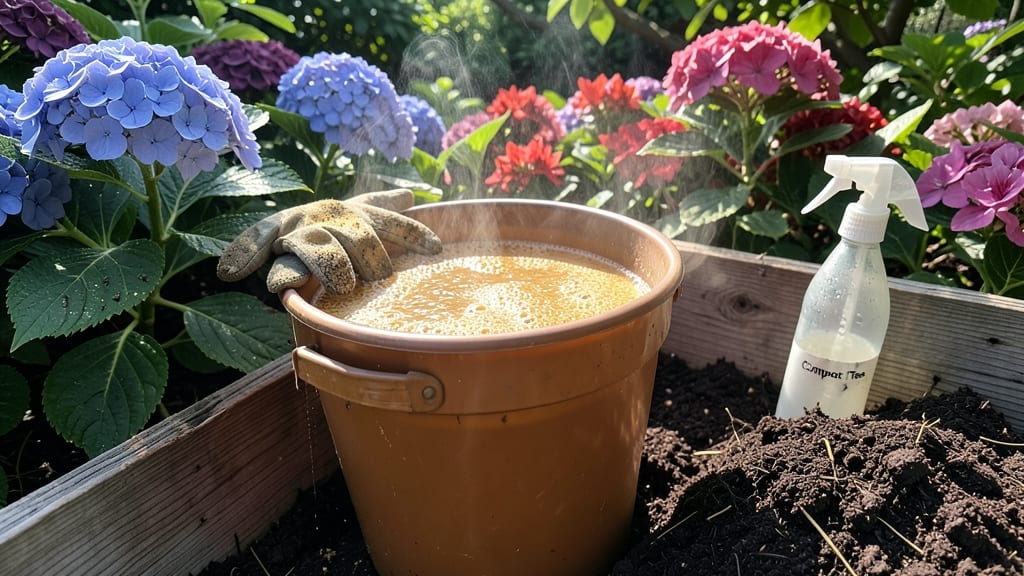 Sulfur-Infused Compost Tea for Foliar Feeding