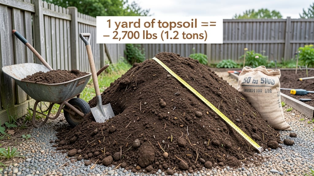 How Much Does 1 Yard of Topsoil Weigh: Exact Pounds by Density Type