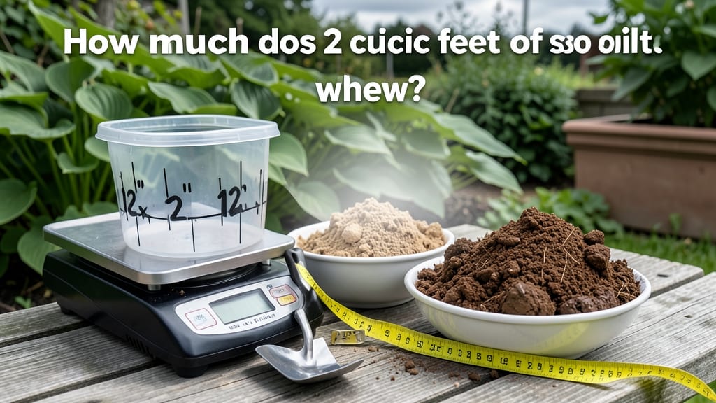 How Much Does 2 Cubic Feet of Soil Weigh: Exact Pounds by Density Type