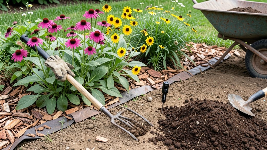 Flower Bed Soil Preparation: Loose, Aerated Base for Vibrant Blooms Year-Round
