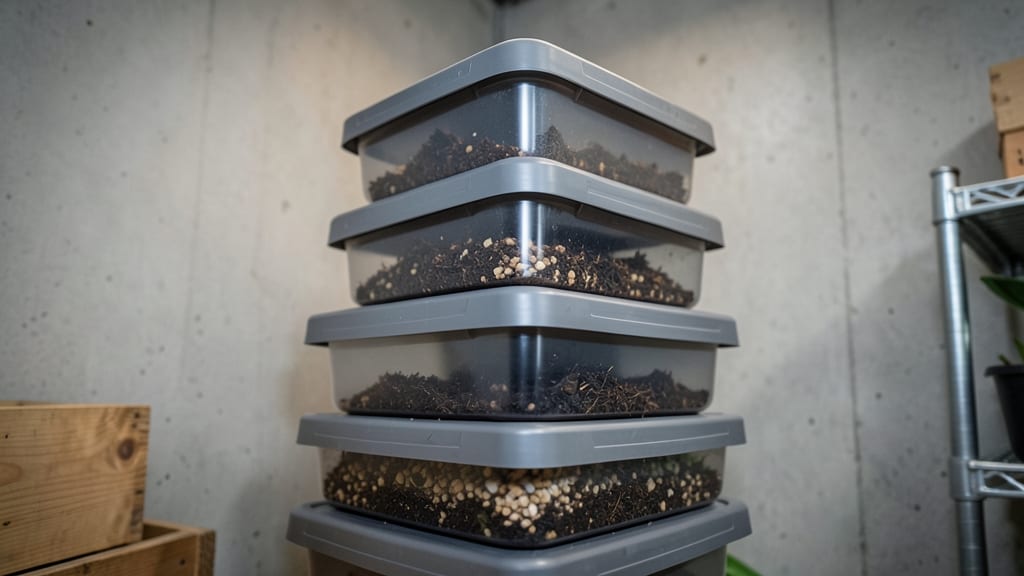 Stackable Plastic Totes with Lids
